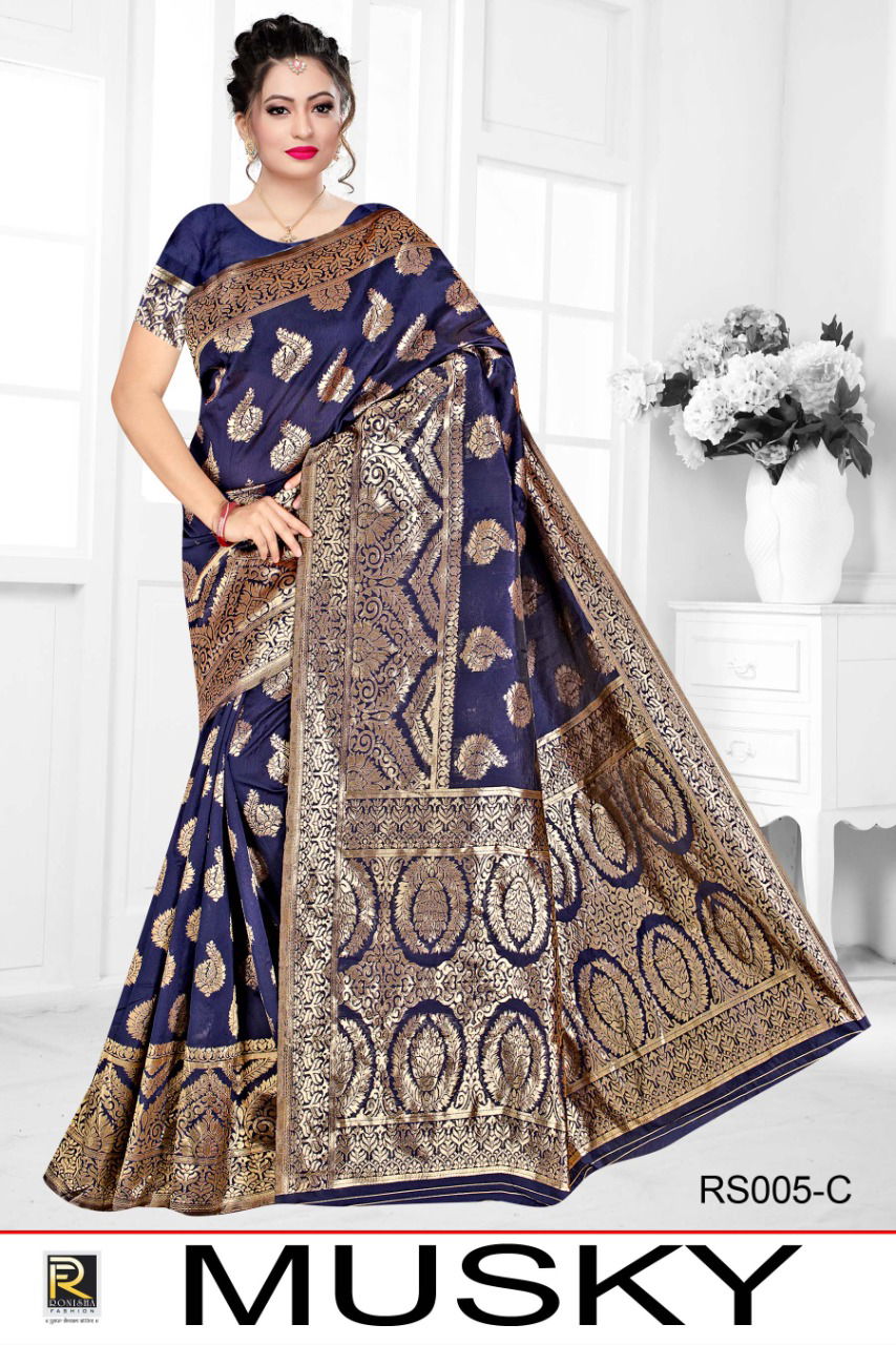 Ronisha Musky Latest Fancy  Casual  Wear Silk Saree Collection 